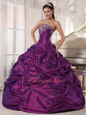 Purple New Fashion Strapless Ball Gown Quinceanera Dress