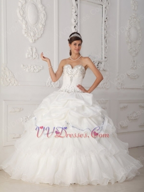 Sweet Heart Design Beading Whit Quinceanera Dress For Cheap