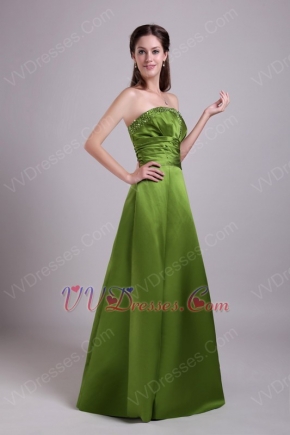 Modest Dark Olive Green Stain Prom Dress And Jacket In NC