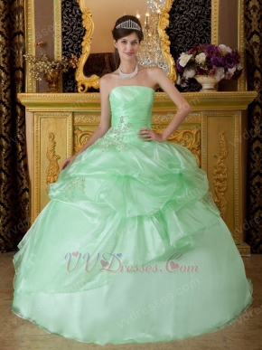 Lovely Style Quinceanera Theme Dress In Apple Green