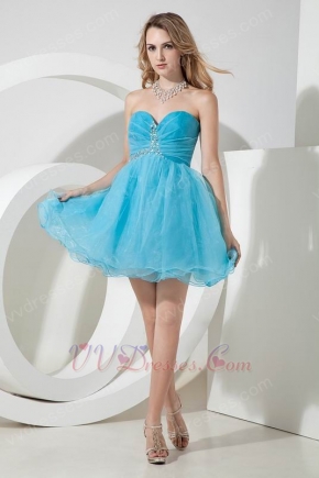 Sweetheart Crystal Aqua Dress For 2014 Cocktail Party