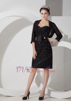Black Lace Mother Of The Bride Dress And Jacket
