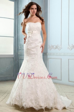 Prettye Trumpet Fishtail Ivory Bridal Wedding Dress For Cheap