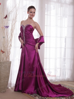 Formal Purple Evening Woman In Prom Dress On Sale