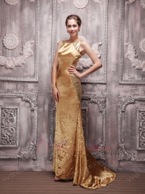 Golden Bateau Trumpet Distinguished Gathering Dress