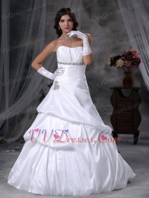 Beautiful Strapless White Puffy Wedding Dress With Bubble Low Price