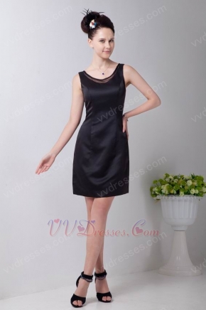 Simple Jewel Neck Black Women In Homecoming Dress