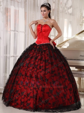 Sweetheart Basque Black Lace Quinceanera Dress For 2014 Girls Wear