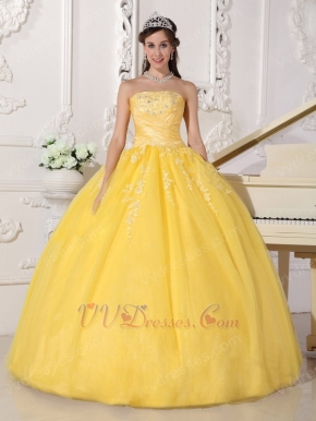 Featured Dama Yellow Quinceanera Ball Dress In Tennessee