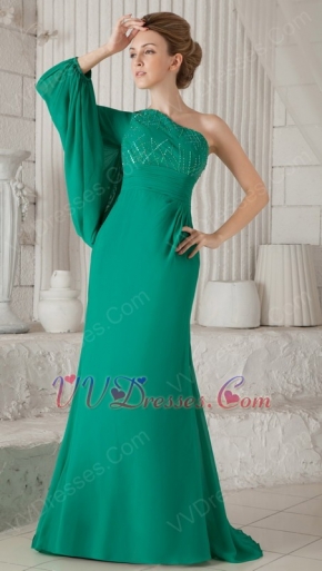 Turquoise Single Long Sleeve Mother of the Bride Dress