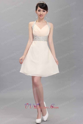 Hot Sell Beaded Homecoming Short Dress By Champagne Chiffon