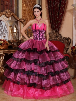 Zebra Boidce Multi-color Layers Skirt Ebay Quinceanera Dress