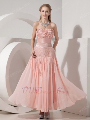 Ankle-length Blush 100D Chiffon Discount Prom Dress VvDress