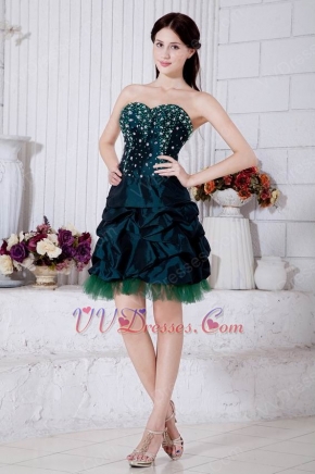 Dark Green Mini Skirt Sweet Sixteen Gowns Discount