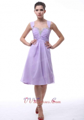 Lavender Cap Sleeves Beaded V-Neck Homecoming Dress The Super Sale