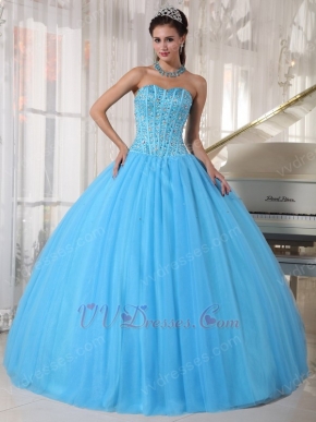 Beaded Young Women Prefer Quinceanera Dress In Light Sky Blue