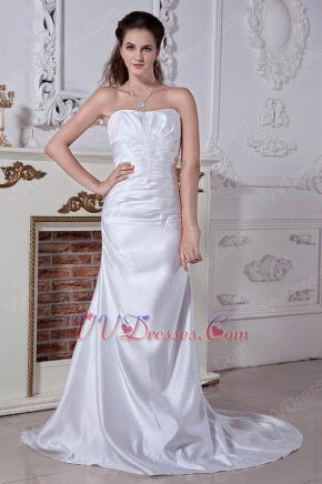 Classical Sweetheart Appliques Lace Up Destination Wedding Dress