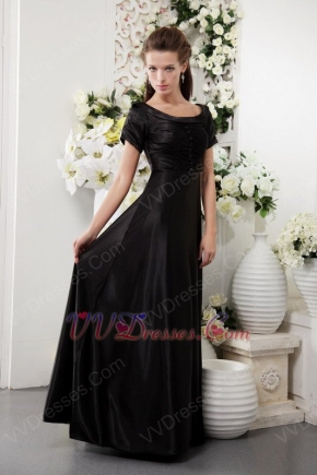 Scoop Floor-length Black Formal Evening Dress Discount