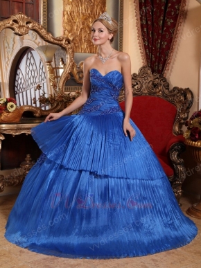 Fashion Royal Blue Quinceanera Dress For Winter Quinceanera Party