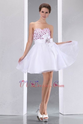 Stylish Bowknot Design Mini Sweet 16 Dress With Ruby