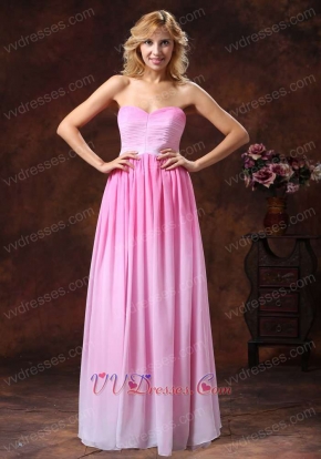 Fairy Baby Pink To Pink Gradient Sweetheart Gown For Bridesmaid Purchase