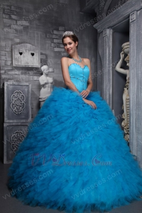 Cheap Price Sweetheart Azure Quinceanera Dress By Designer