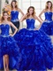 Four Pieces Royal Blue Detachable DIY Wear Women Quinceanera Ball Gown Cheap