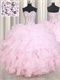 V-Shaped Waistline Ruffles Light Pink Girls Court Ball Gown Cheap