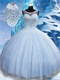 Nifty Baby Blue New Style Puffy Gown Latin America Quinceanera Ceremony