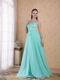 Popular Empire Halter Floor-length Aqua Beaded Lady Prom Dress