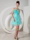 Pale Turquoise Organza Sweet 16 Dress Under 100 Pounds