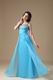 Beading Decorate Aqua Blue Evening Dress For Discount