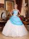 Fashion New White And Aqua Blue Quinceanera Dress