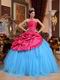 New Fashion Contrast Fabric Color 2014 Quinceanera Dress