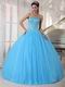 Beaded Young Women Prefer Quinceanera Dress In Light Sky Blue