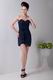 Simple Navy Blue Chiffon Short Bridesmaid Dress Under 100