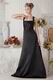 Straps Square Floor Length Black Pageant Evening Dress