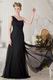 Cheap One Shoulder Floor Length Evening Party Black Dress