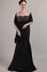 Designer Lists Mermaid Black Beaded Mother of the Bride Dress