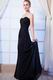 Simple Sweetheart Black Chiffon Evening Dress For Cheap