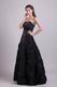 Strapless Floor-length Black Night Party Dress