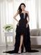 Black High-low Skirt Prom Dress Wear To 2014 Prom Cheap Sale