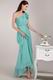 One Shoulder Turquoise Long Junior Bridesmaid Dress