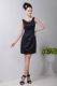 Simple Jewel Black Short Bridesmaid For Girls Wear