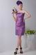 Pleated Sheath Plum Taffeta Junior Bridesmaid Dress Online