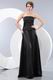Modest Strapless A-line Skirt Black Girl Bridesmaid Dress
