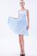 Square Baby Blue Short Bridesmaid Dress Under 100 Dollars