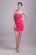 Hot Pink Strapless Mini-length Chiffon Dress Bridesmaid