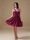 Plum One Shoulder Bridesmaid Dress For 2014 Wedding