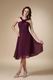 Purple Halter Skirt Bridesmaid Dress For Beach Wedding